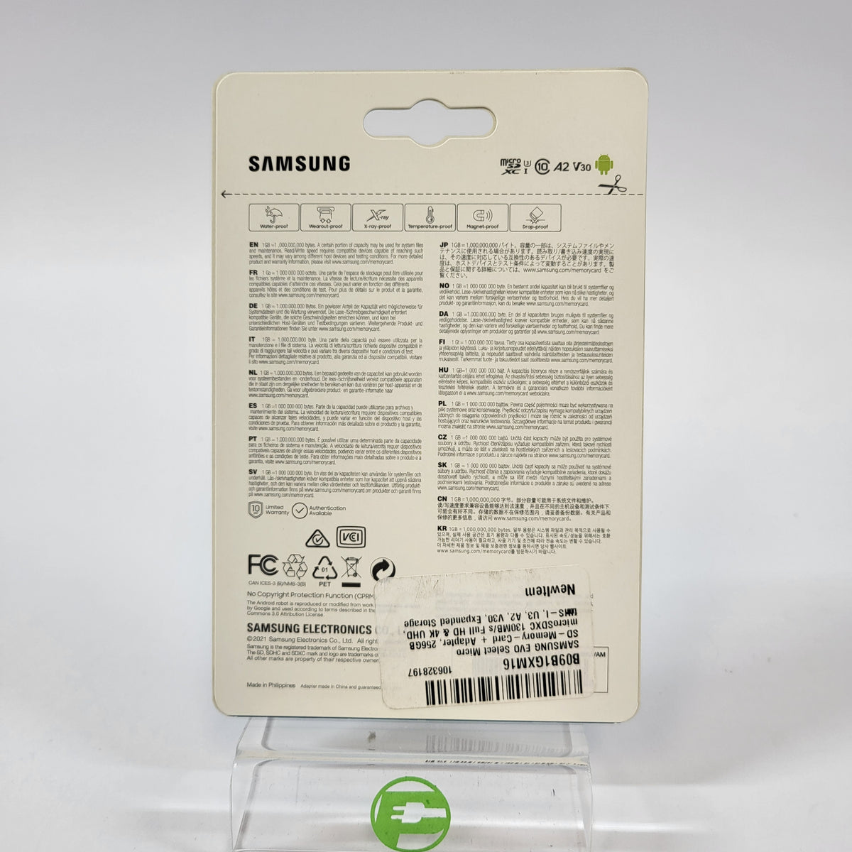 New Samsung Evo Select 256GB 130MB/s microSD Card 4K