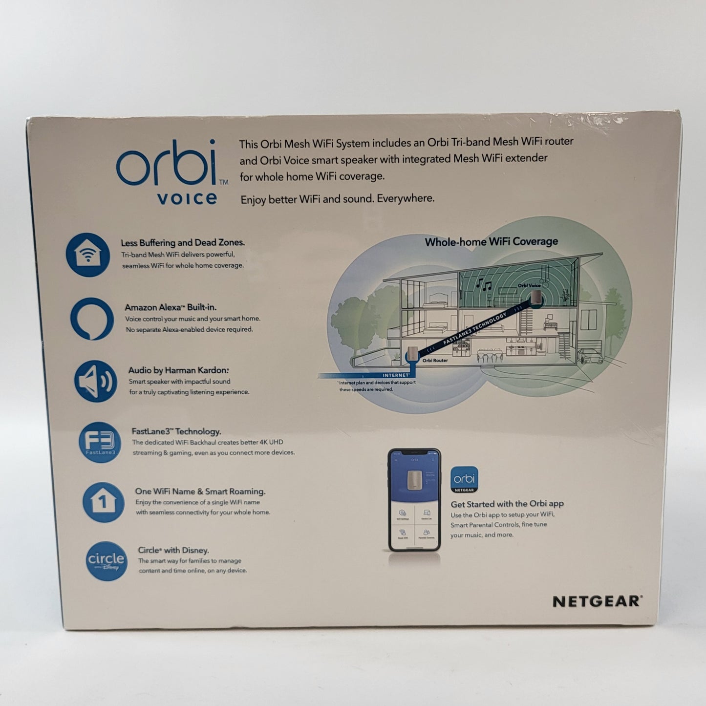 NETGEAR Orbi Voice Tri Band AC2200 Mesh Wifi Router