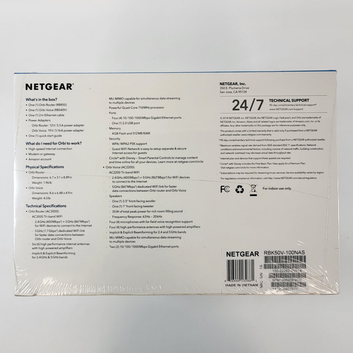 NETGEAR Orbi Voice Tri Band AC2200 Mesh Wifi Router