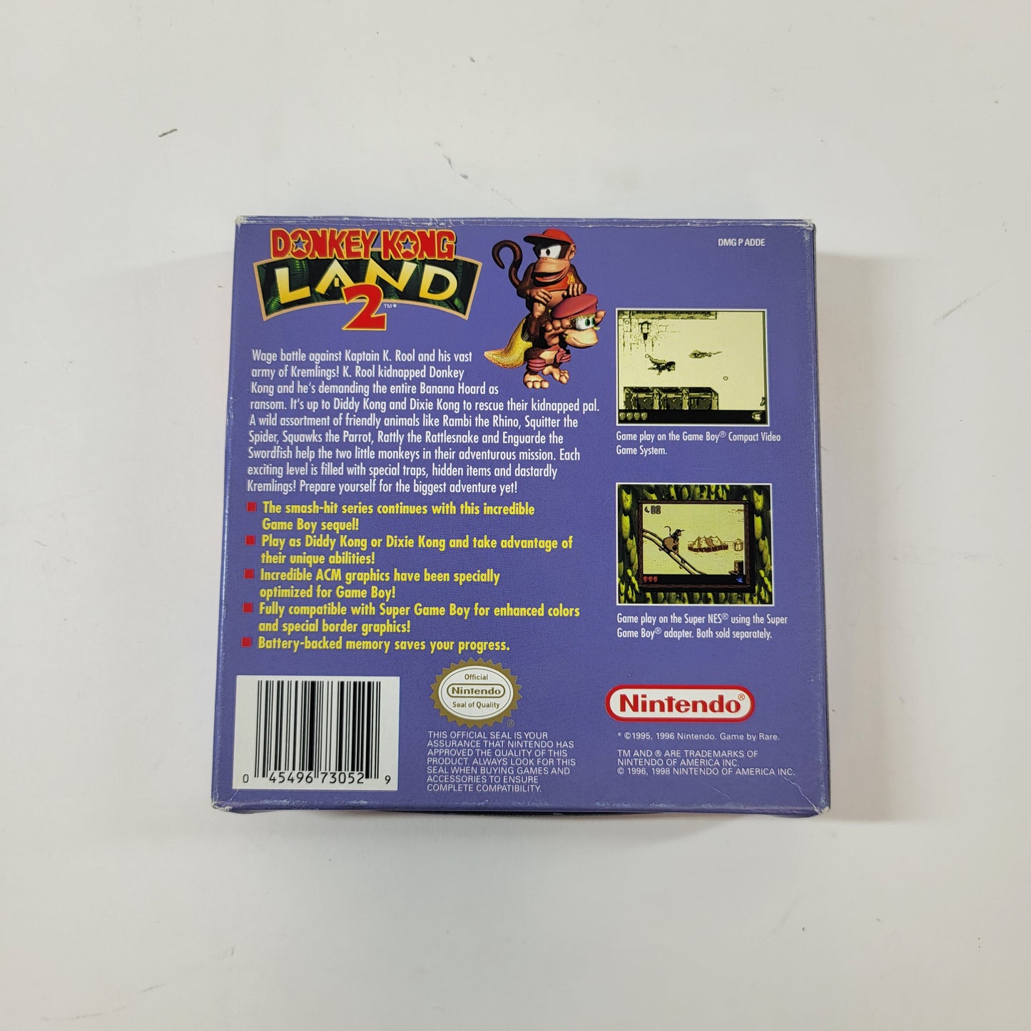 DonkeyKong Land 2 (Nintendo GameBoy, 1996)