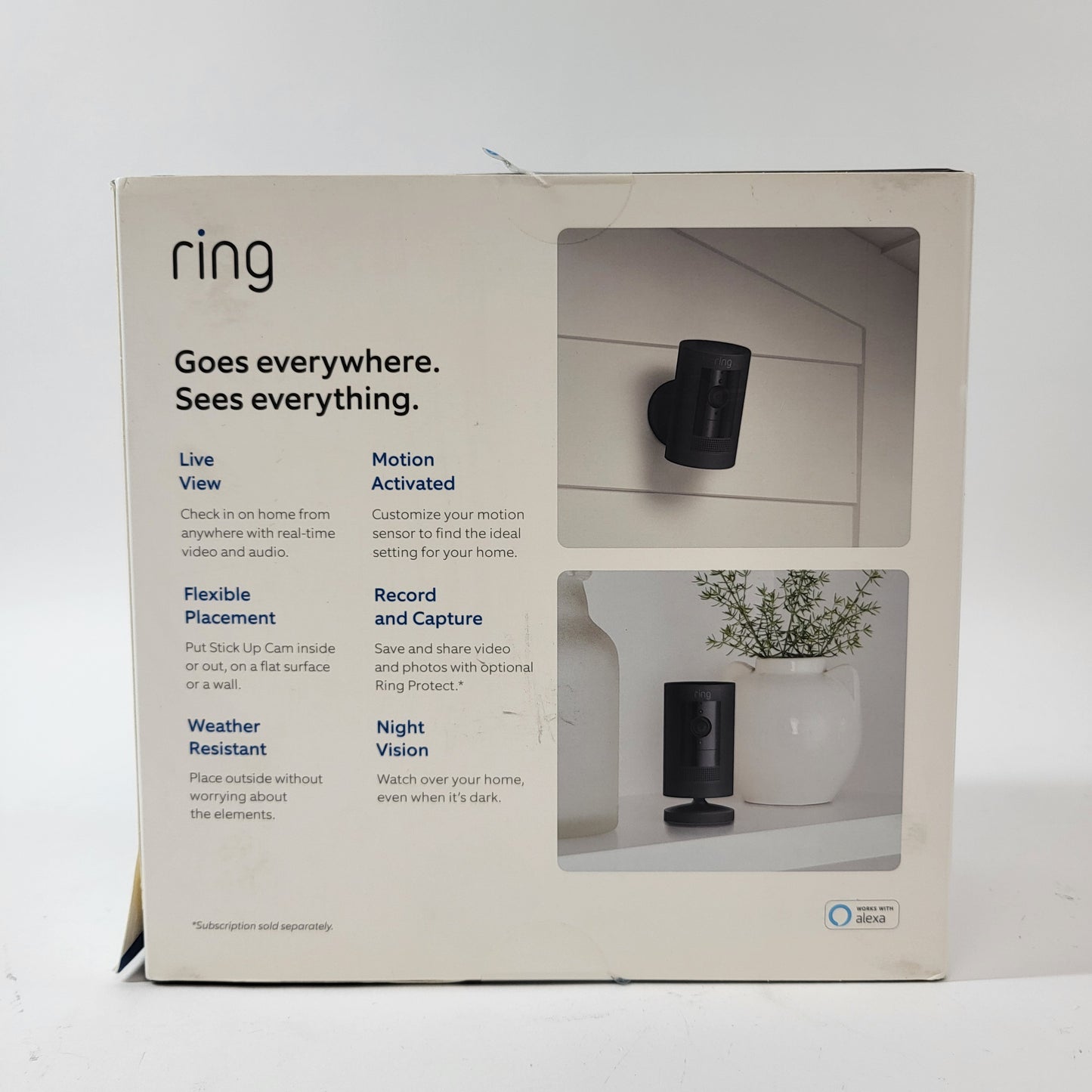 New Ring Stick Up Cam Battery Battery-Powered Sercurity Camera Black