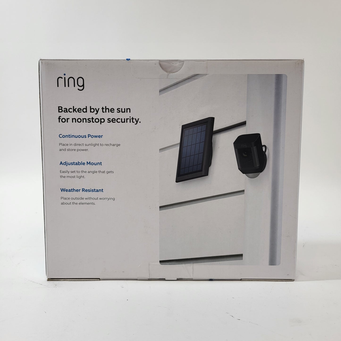 New Ring Rechargable Power Solar Panel Black