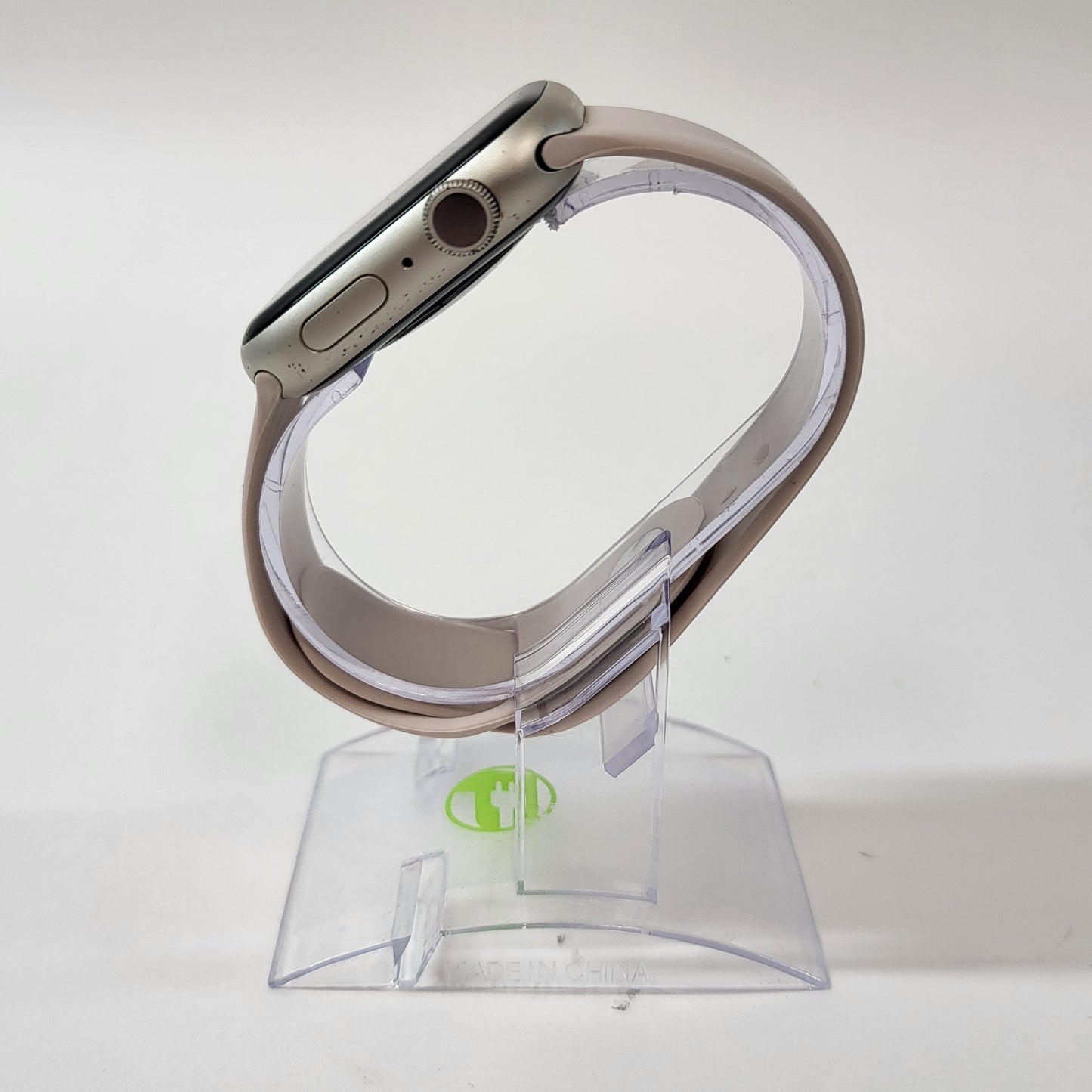 GPS Only Apple Watch Series 8 45MM Starlight Ceramic Starlight Sport Band A2771