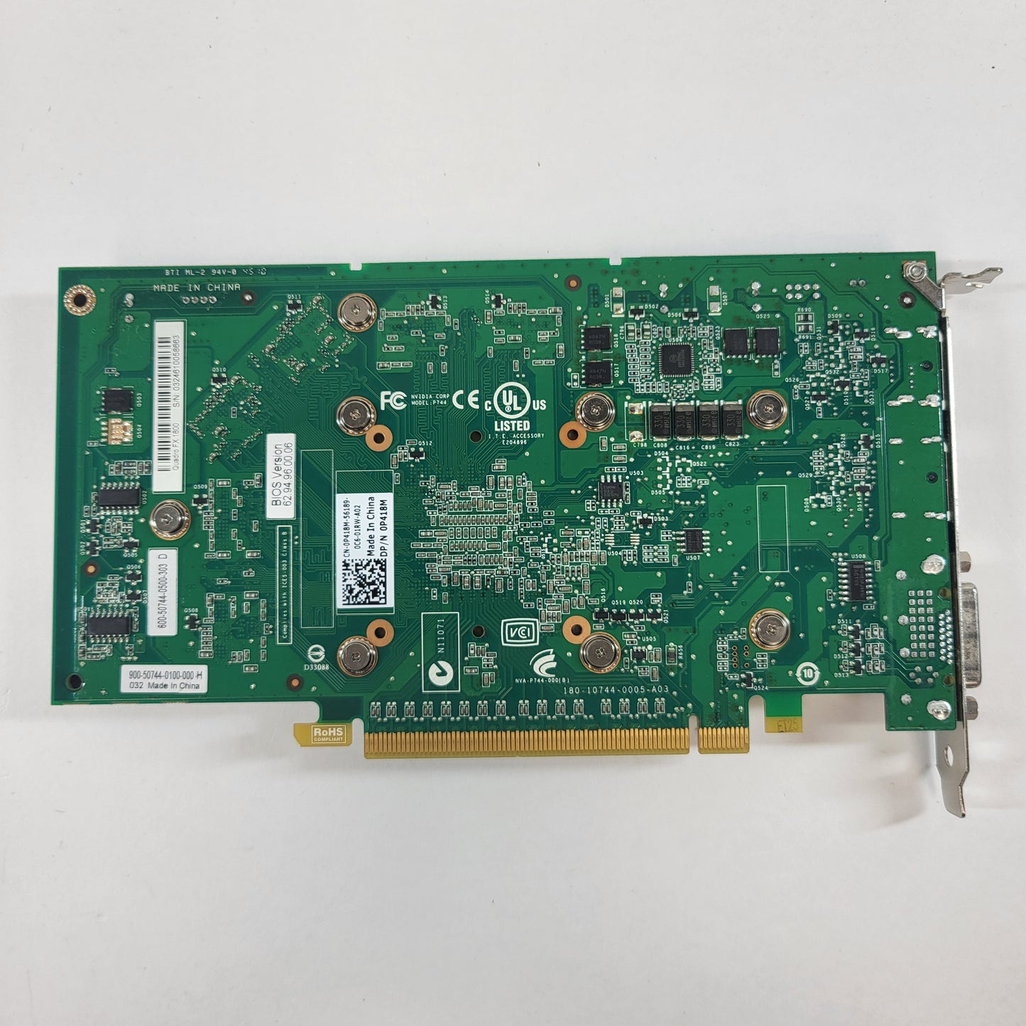 NVIDIA Quadro FX 1800 768MB GDDR3 Graphics Card