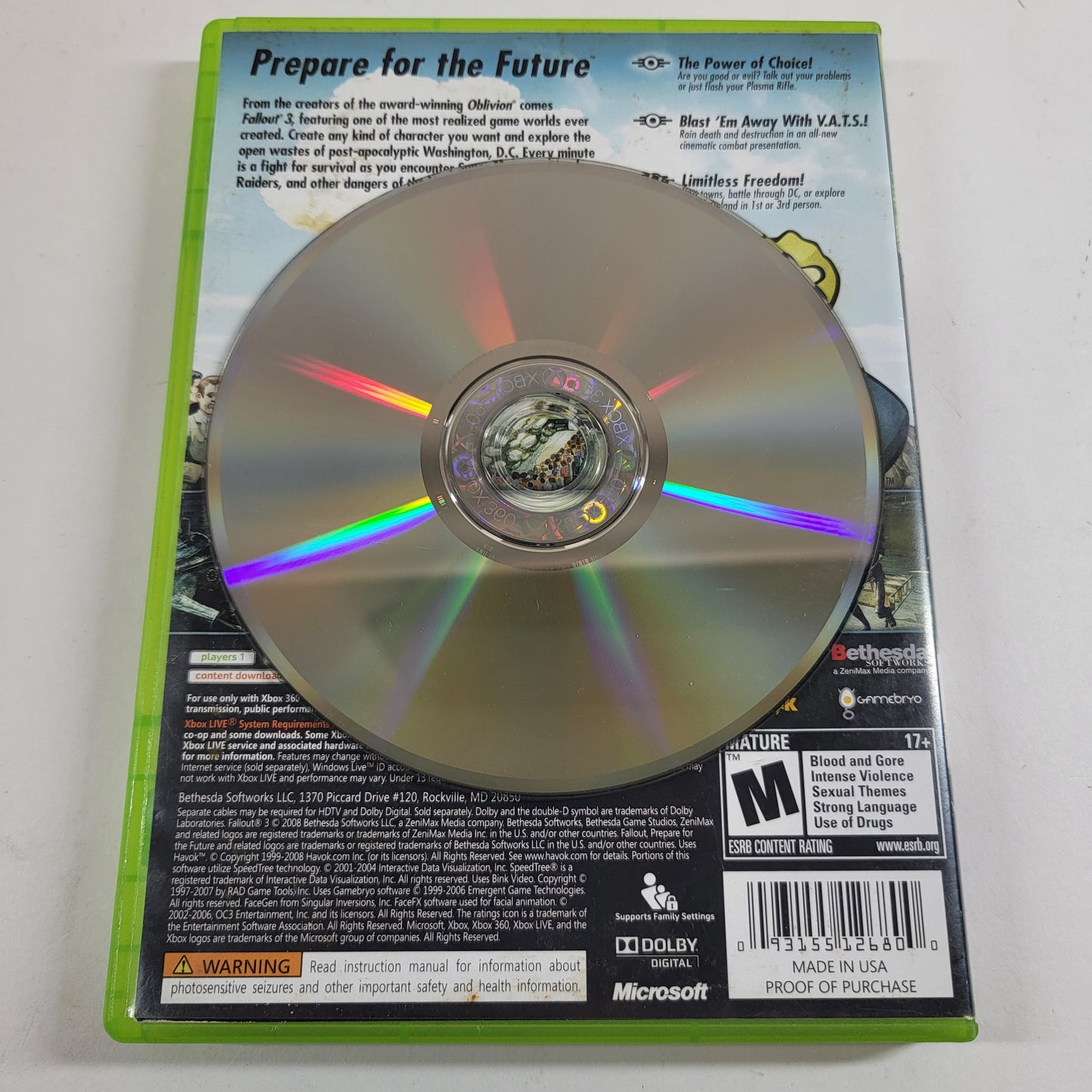 Fallout 3 (Microsoft Xbox 360, 2008)