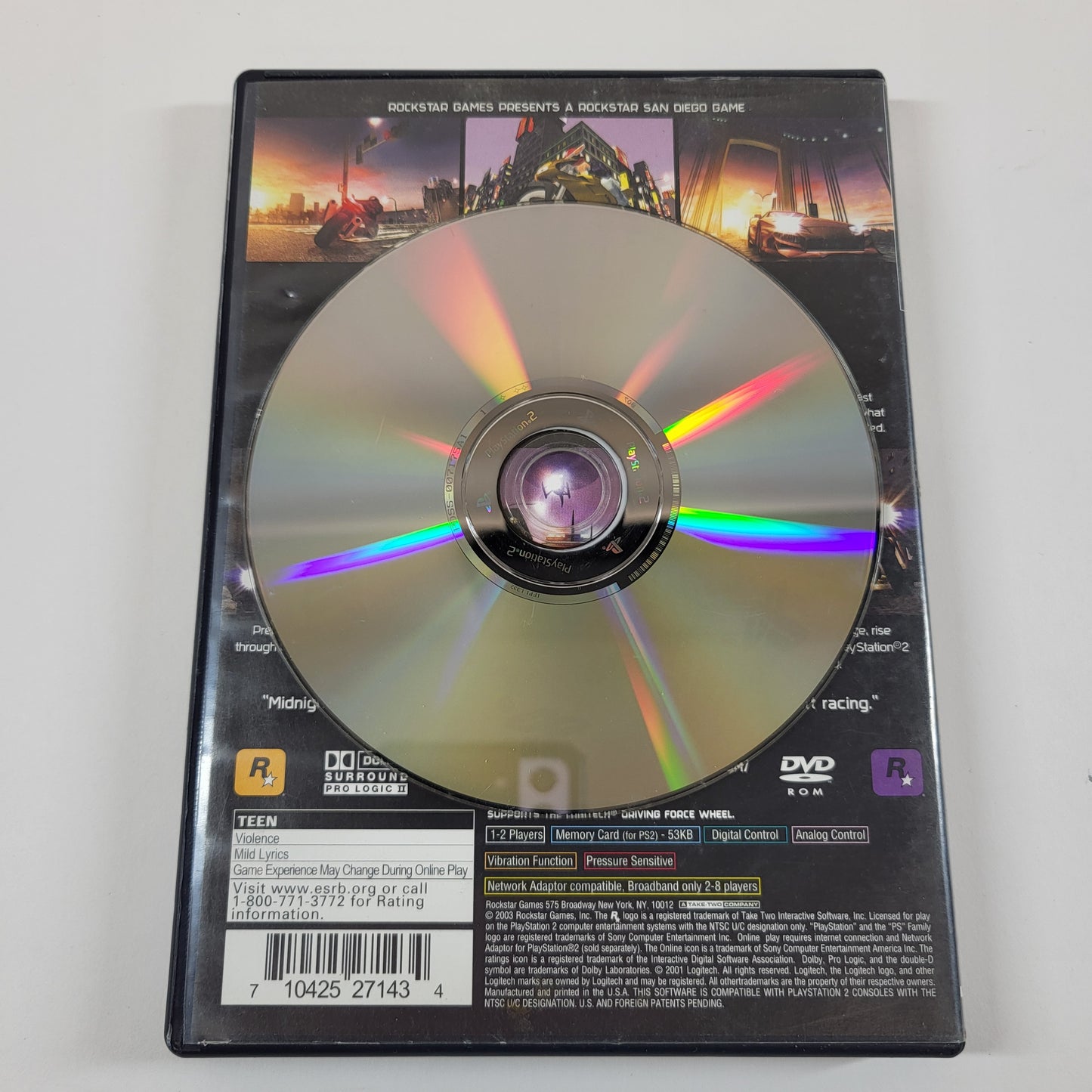 Midnight Club 2 (Sony PlayStation 2 PS2, 2003)