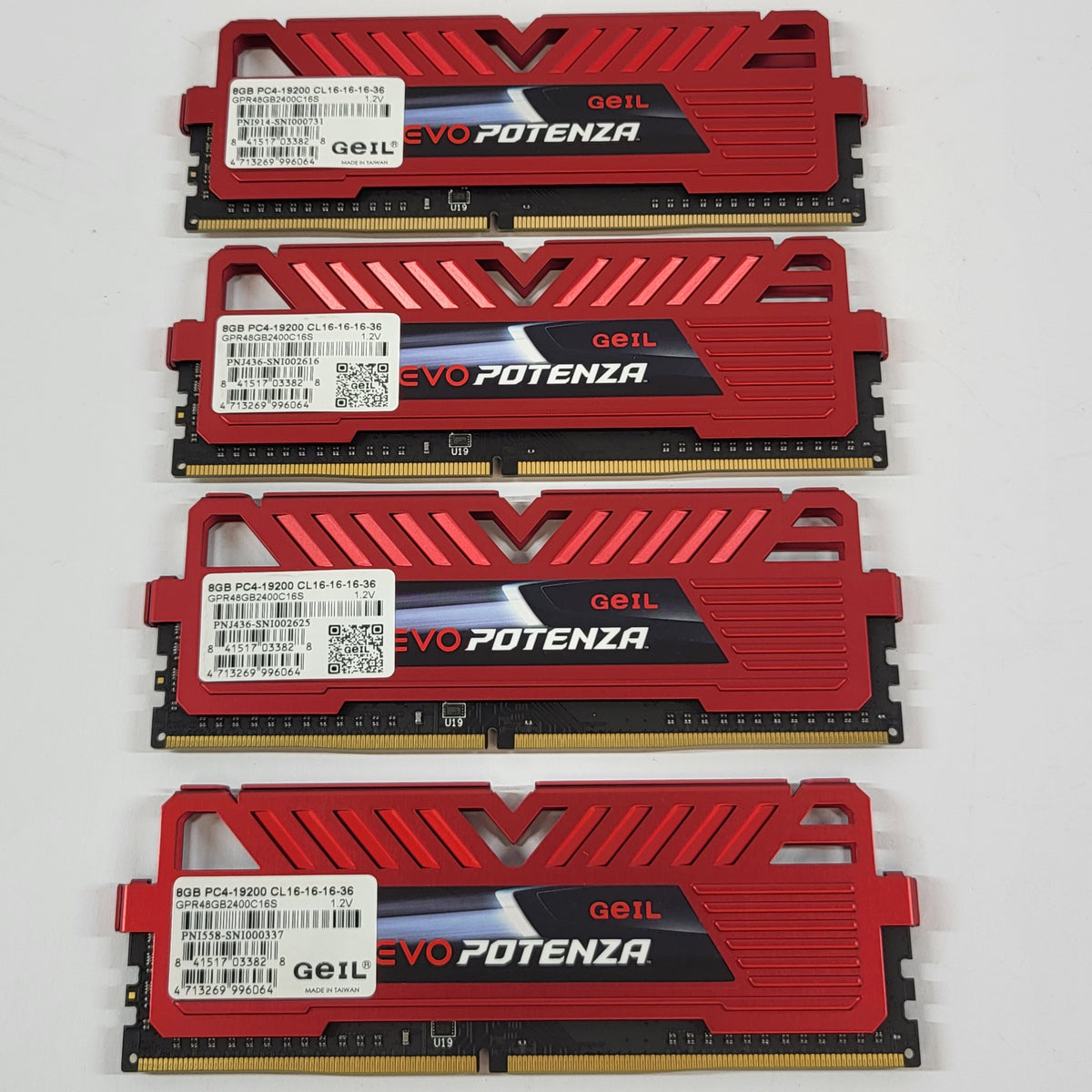 GeIL EVO Potenza 32GB (4x8GB) RAM DDR4 2400MHz PNJ436-SNI002616