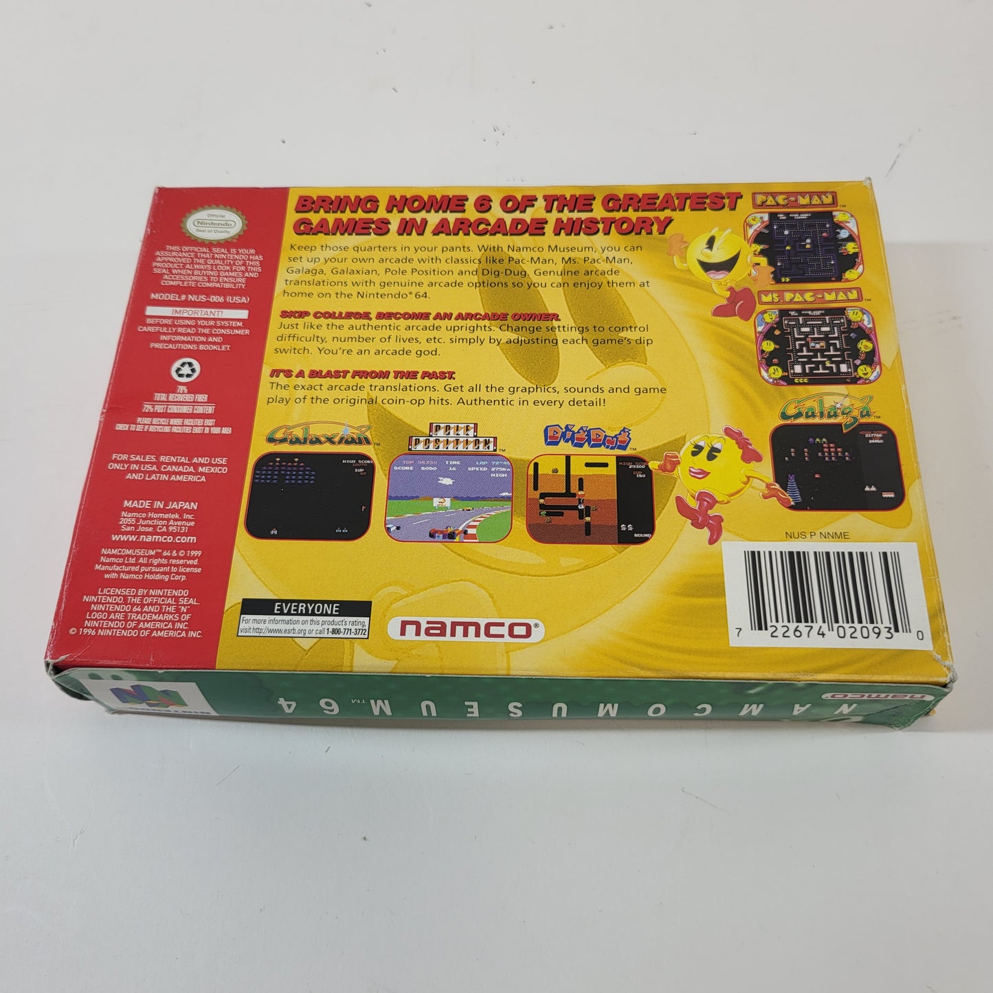 Namco Museum (Nintendo 64 N64, 1999)