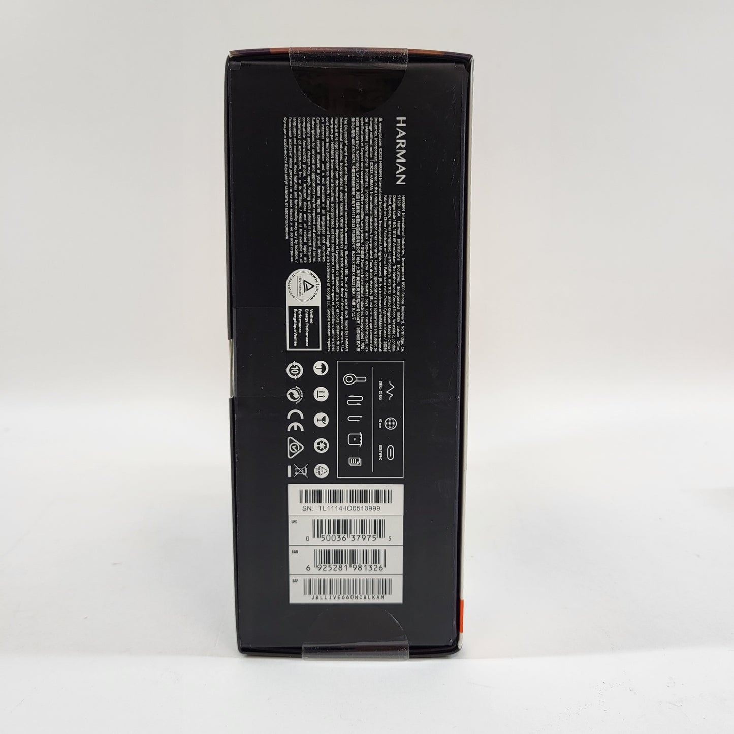 New JBL Live 660 Active Noise Cancellation Headphones Black LIVE660NC