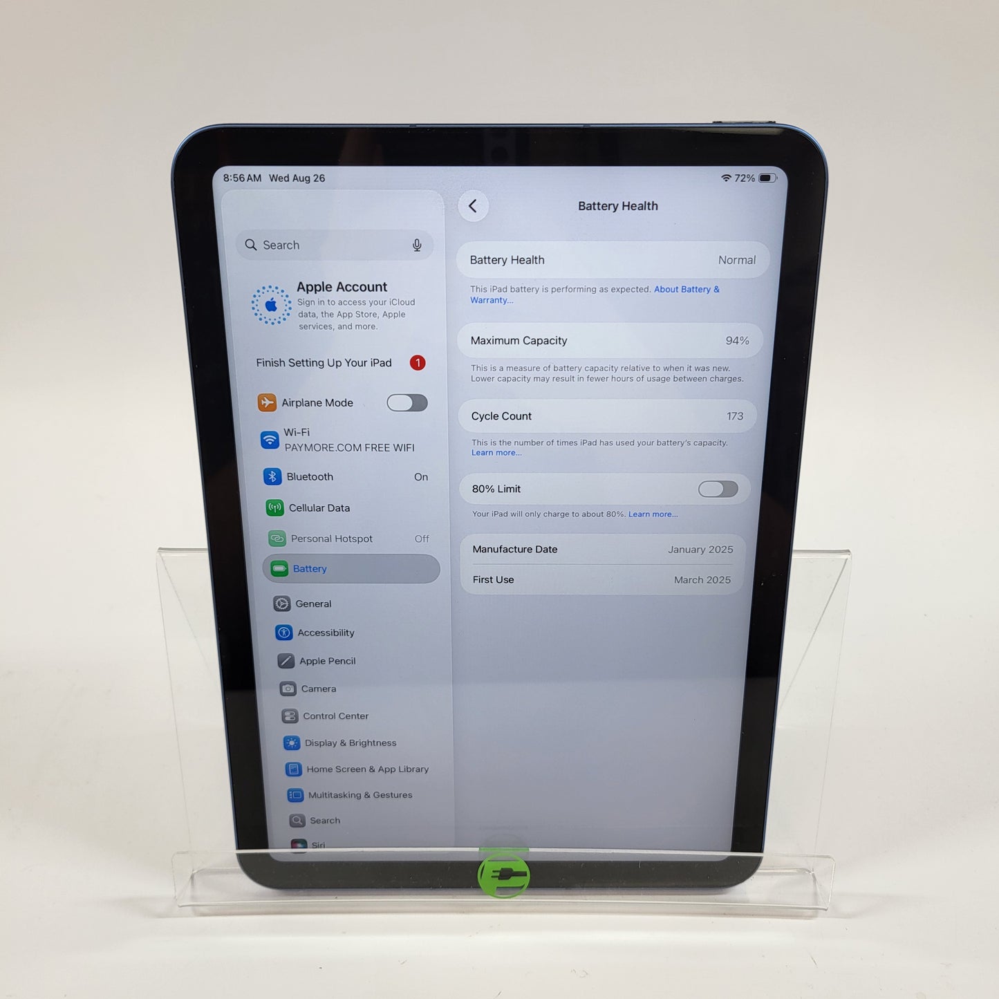 Factory Unlocked Apple iPad 11" (A16) 128GB Blue MD7G4LL/A