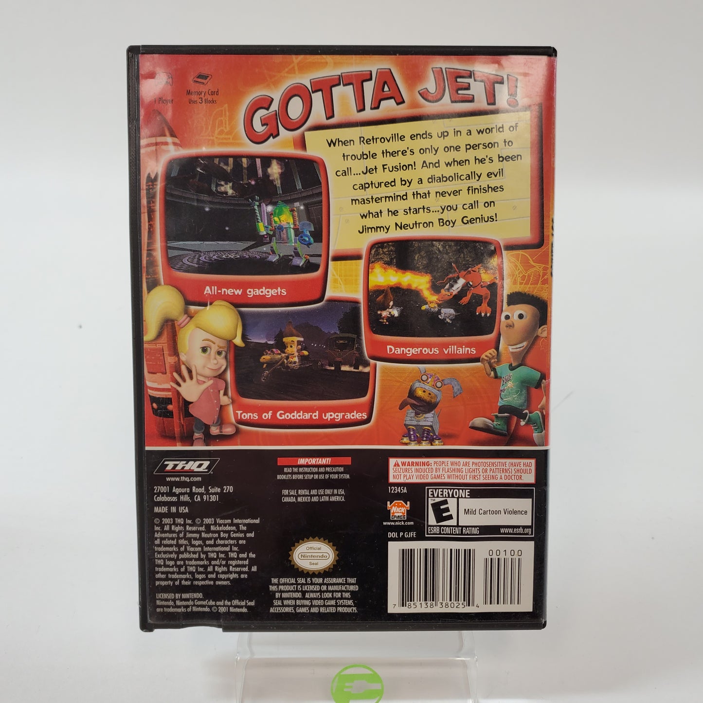 Jimmy Neutron Jet Fusion (Nintendo GameCube, 2003) Disc Only