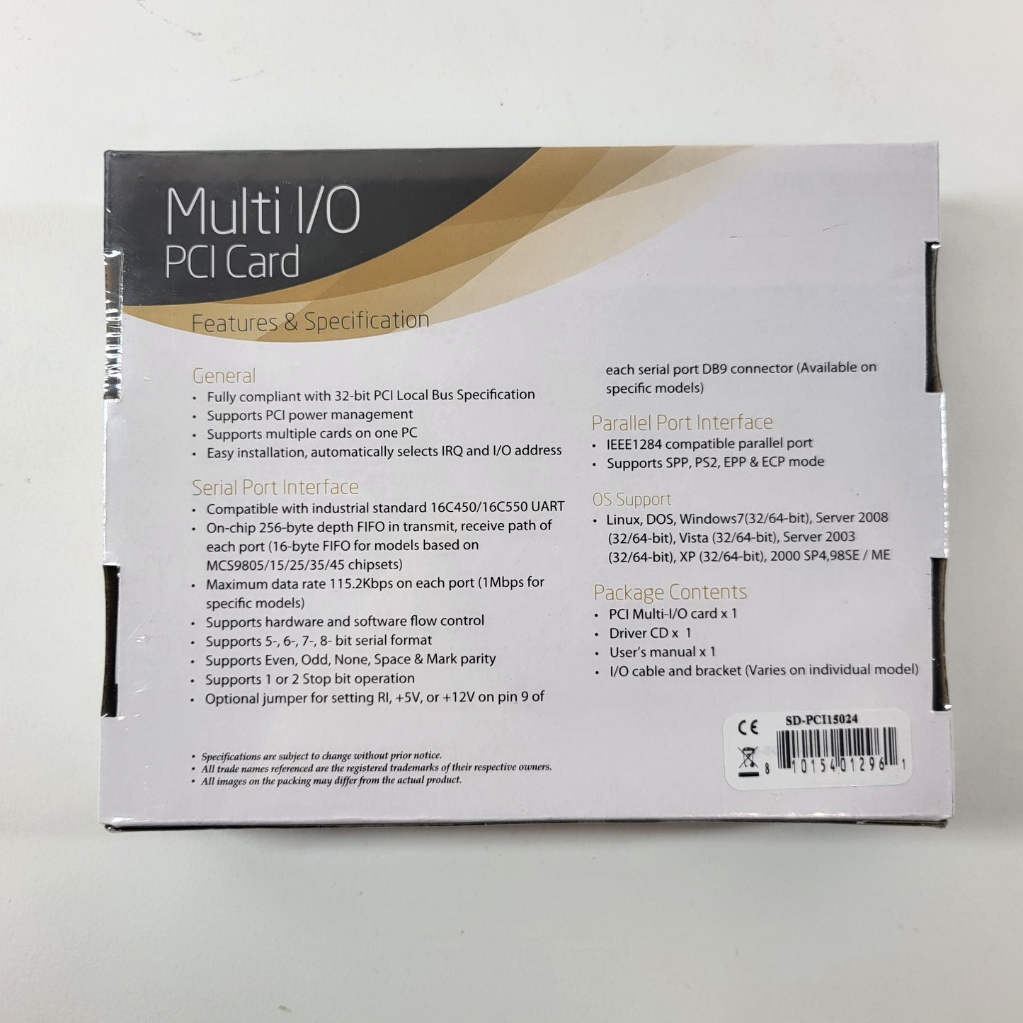 New Best Connectivity Multi I/O PCI Card PCI Card SD-PCI15024