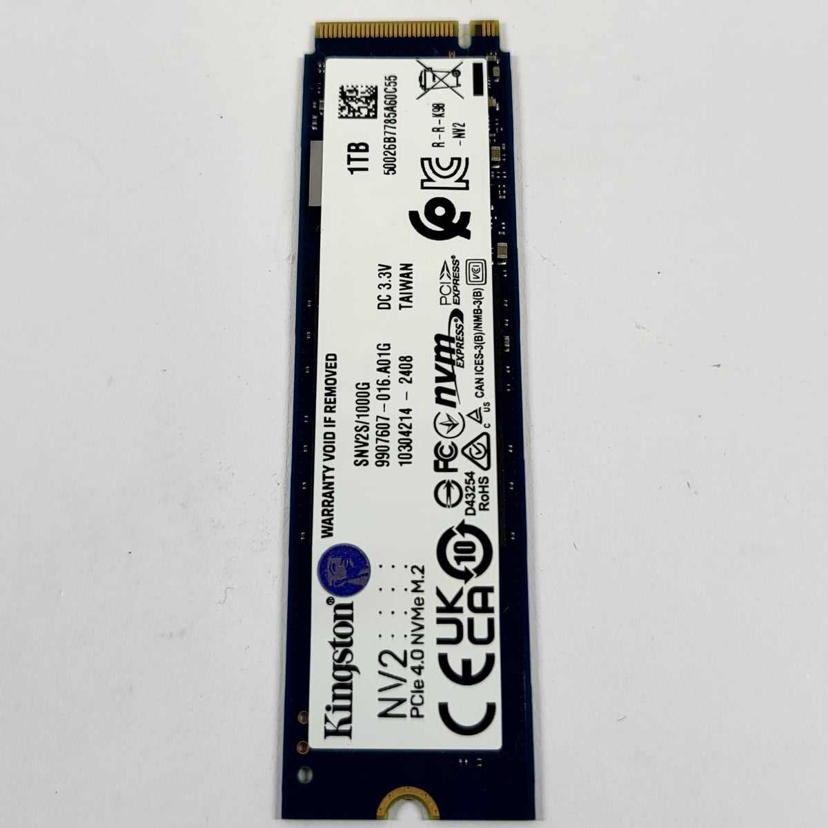Kingston 2280mm NV2 1TB M.2 NVMe Gen 4.0 x 4 SSD SNV2S/1000G