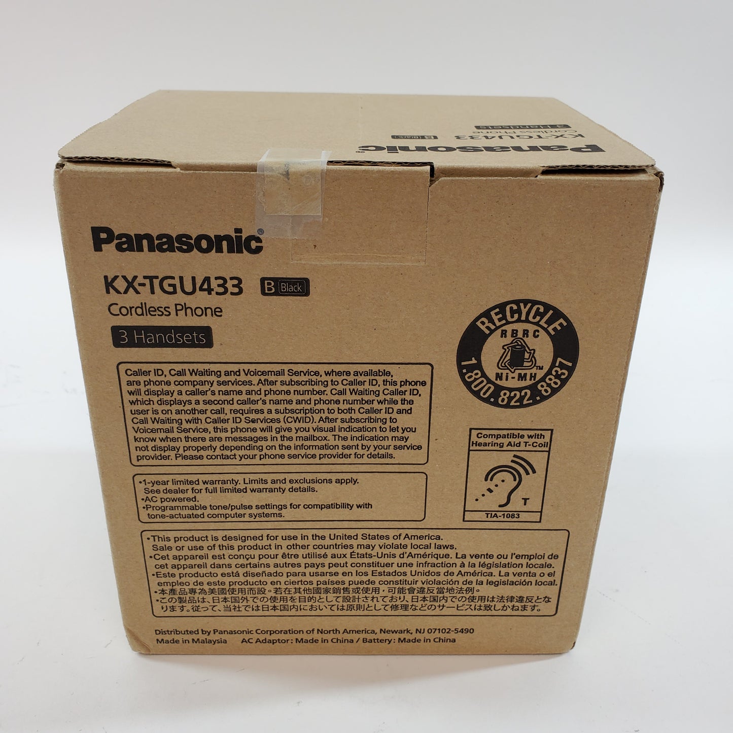 New Panasonic Cordless Phone 3 Handsets KX-TGU433