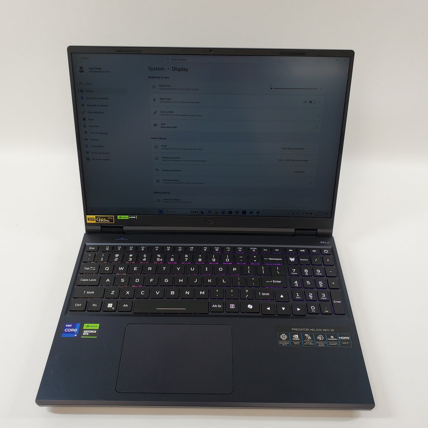 Acer Predator Helios 16 PHN16-72 14" 3.9GHz 8GB RAM 1TB SSD NIVIDIA