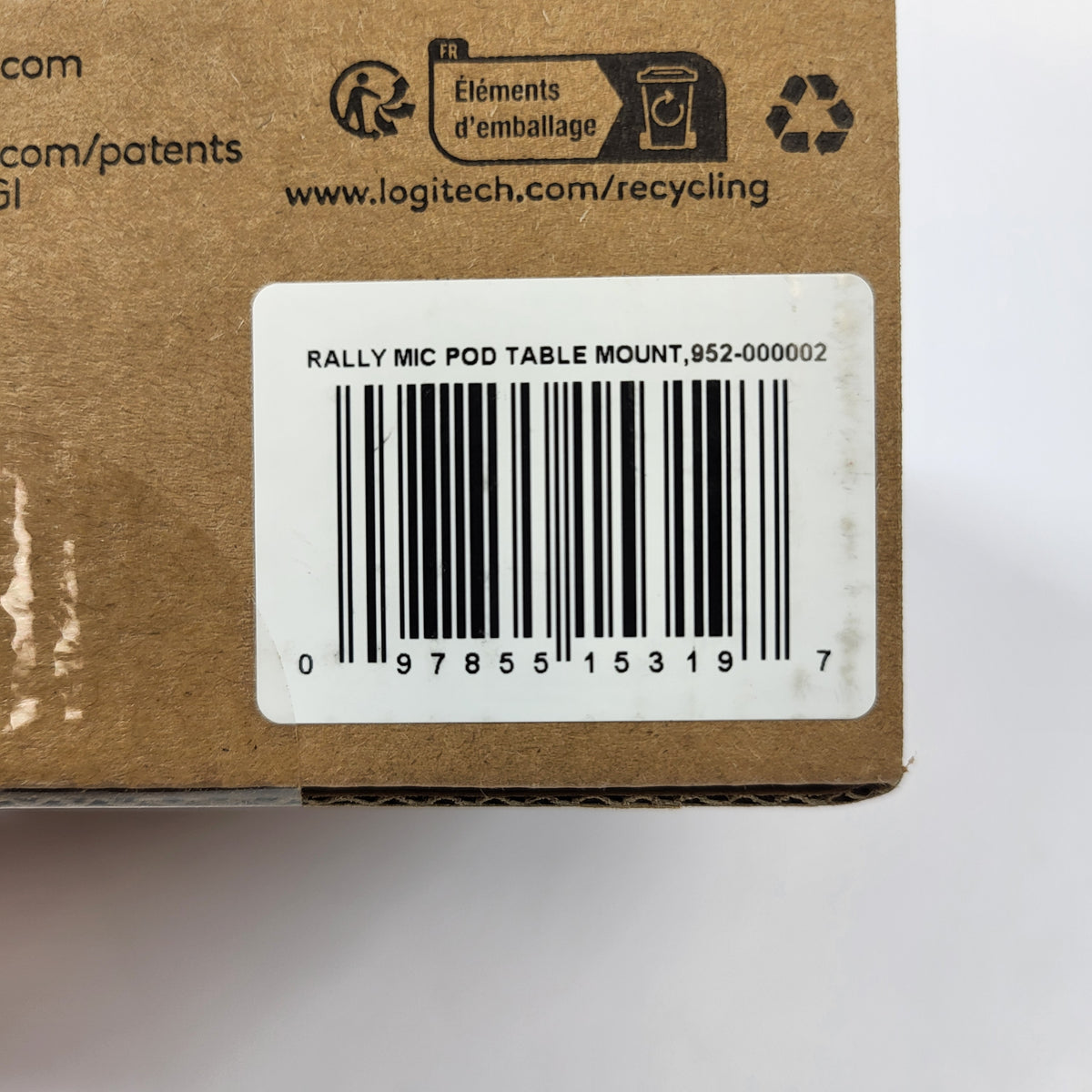 Logitech Mic Pod Mount Table/Ceiling Mounting Accessory 952-000002 Open Box