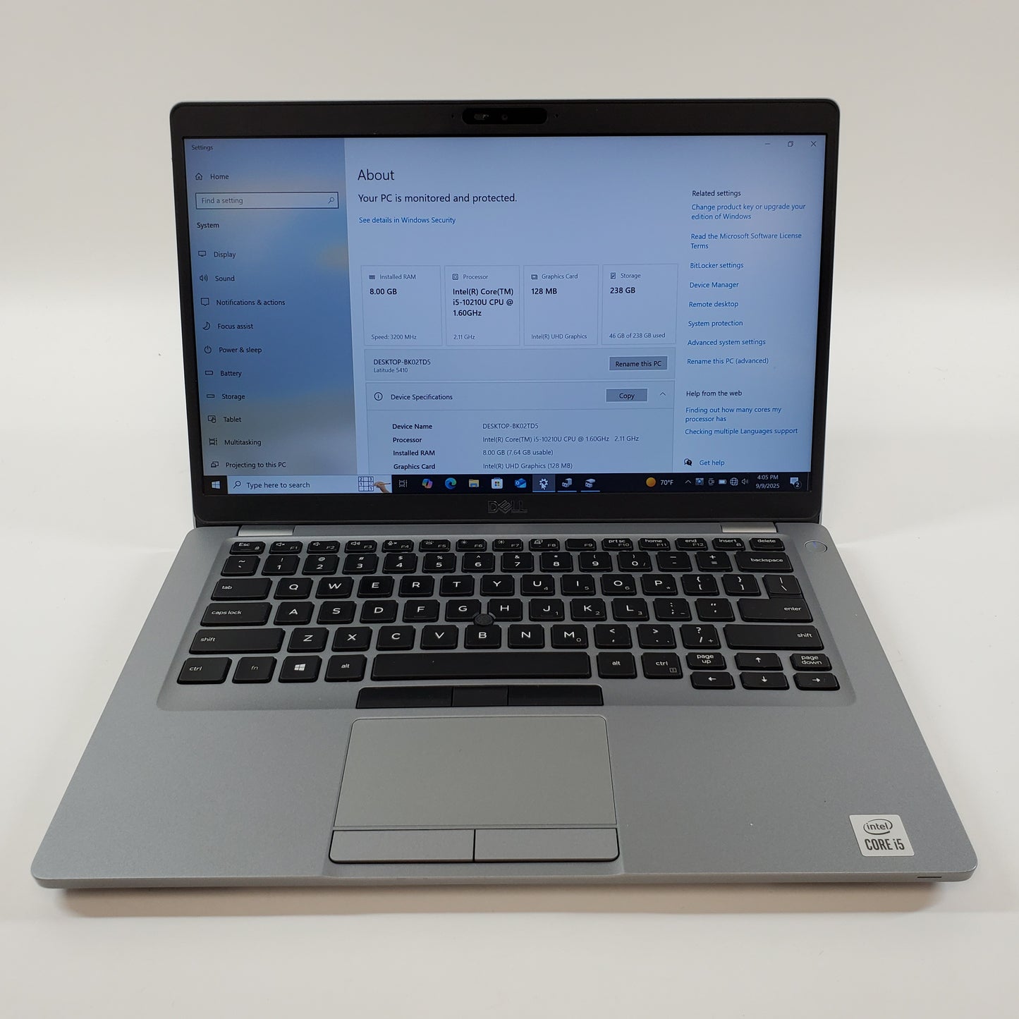 Dell Latitude 5410 P98G 13.9" i5-10210U 1.6GHz 8GB RAM 256GB SSD