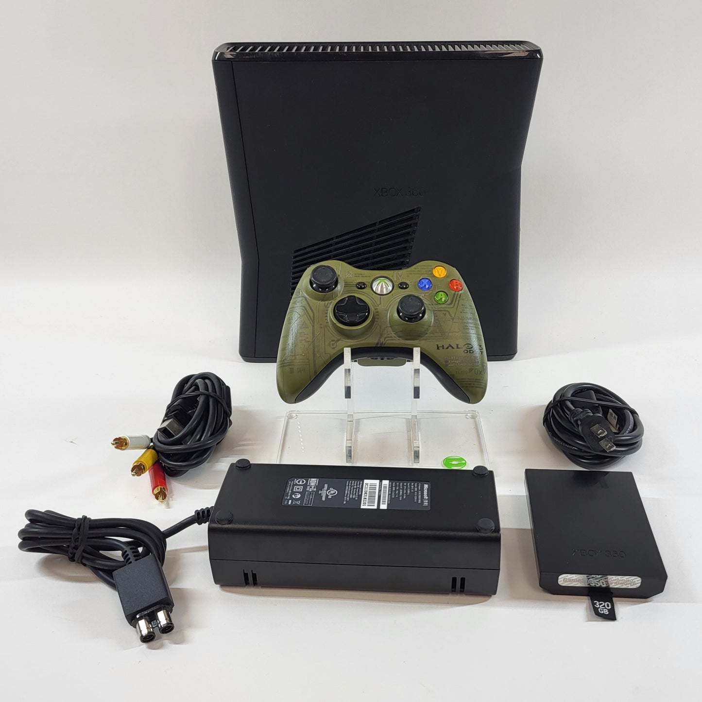 Microsoft Xbox 360 S 4GB Console Gaming System Black 1439 320GB HDD INCLUDED