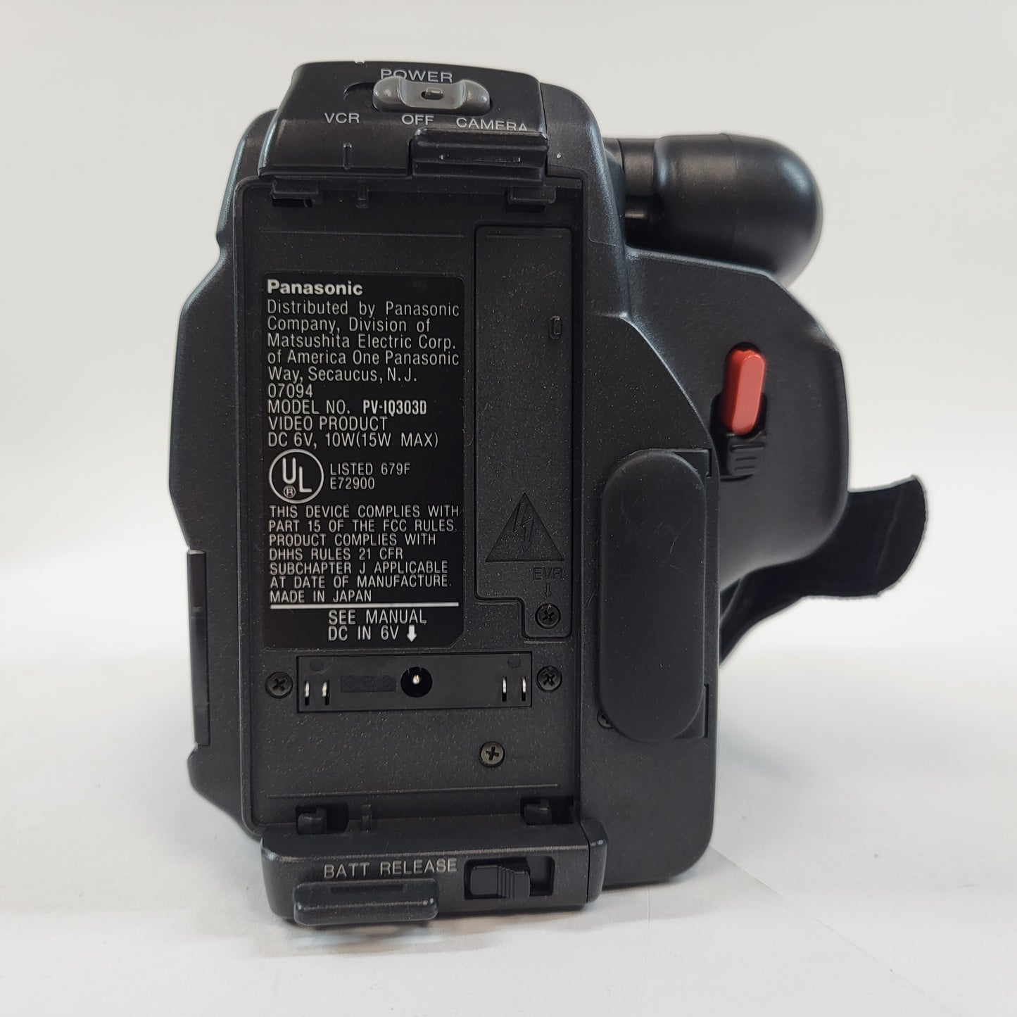 Panasonic Palmcorder IQ Cassette Video Camcorder PV-IQ303