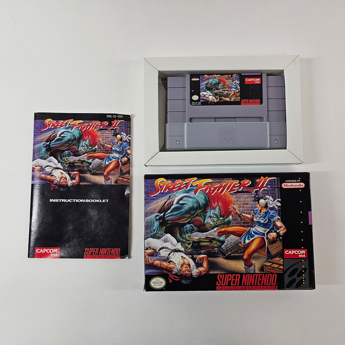 Street Fighter II (Super Nintendo SNES, 1992) PSA 9.2 CIB