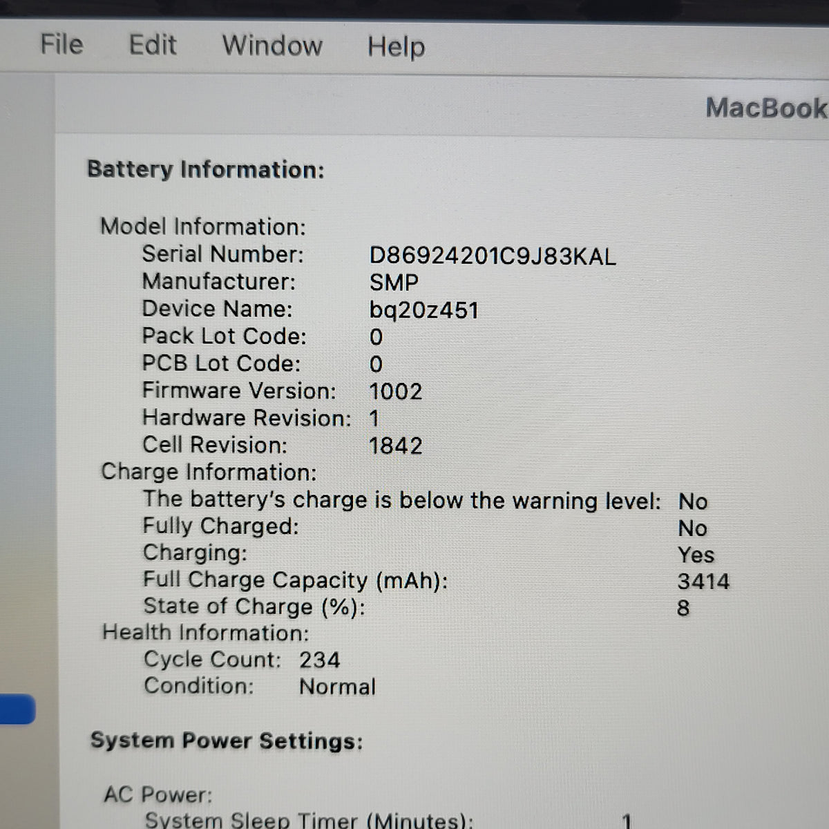 2019 Apple MacBook Air 13.3" i5 1.6GHz 8GB RAM 128GB SSD Space Gray A1932