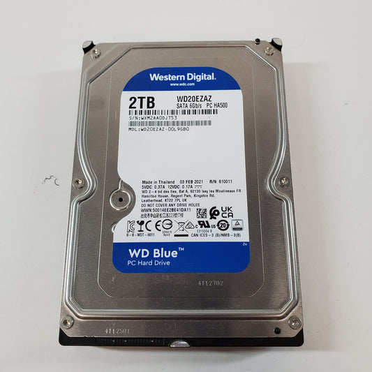 Western Digital 3.5" Blue 2TB SATA III 6Gbps HDD WD20EZAZ