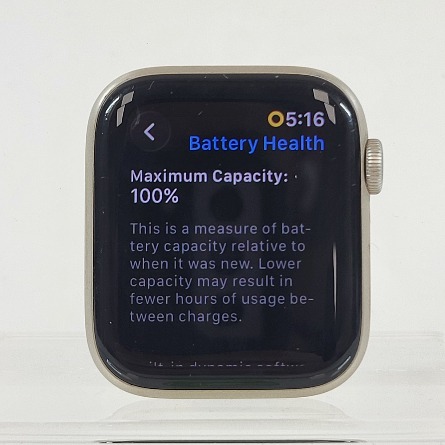 GPS Only Apple Watch SE 2nd Gen 44MM Starlight Aluminum MXEV33LL/A FACE ONLY