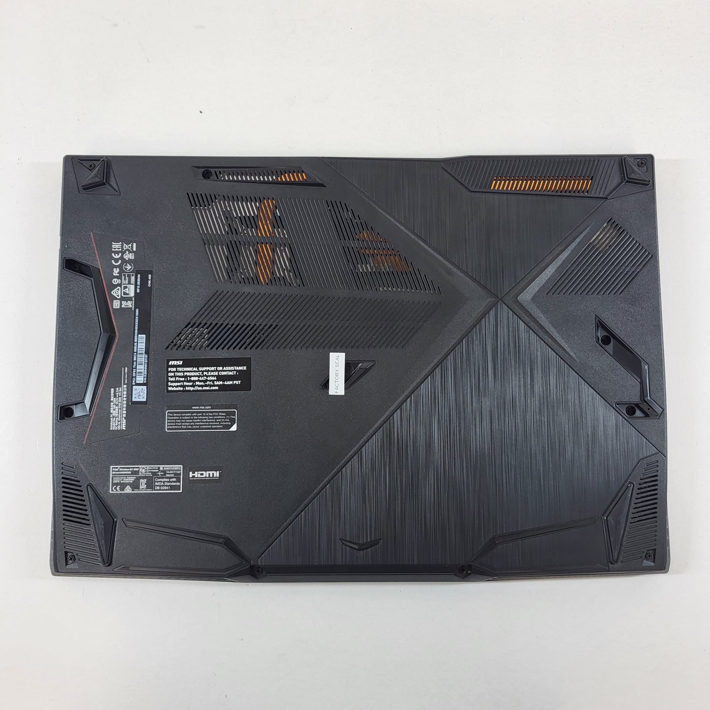 MSI Thin GF63 9SCX 15.6" i5-9300H 8GB RAM 256GB SSD GeForce GTX 1650 Max Q