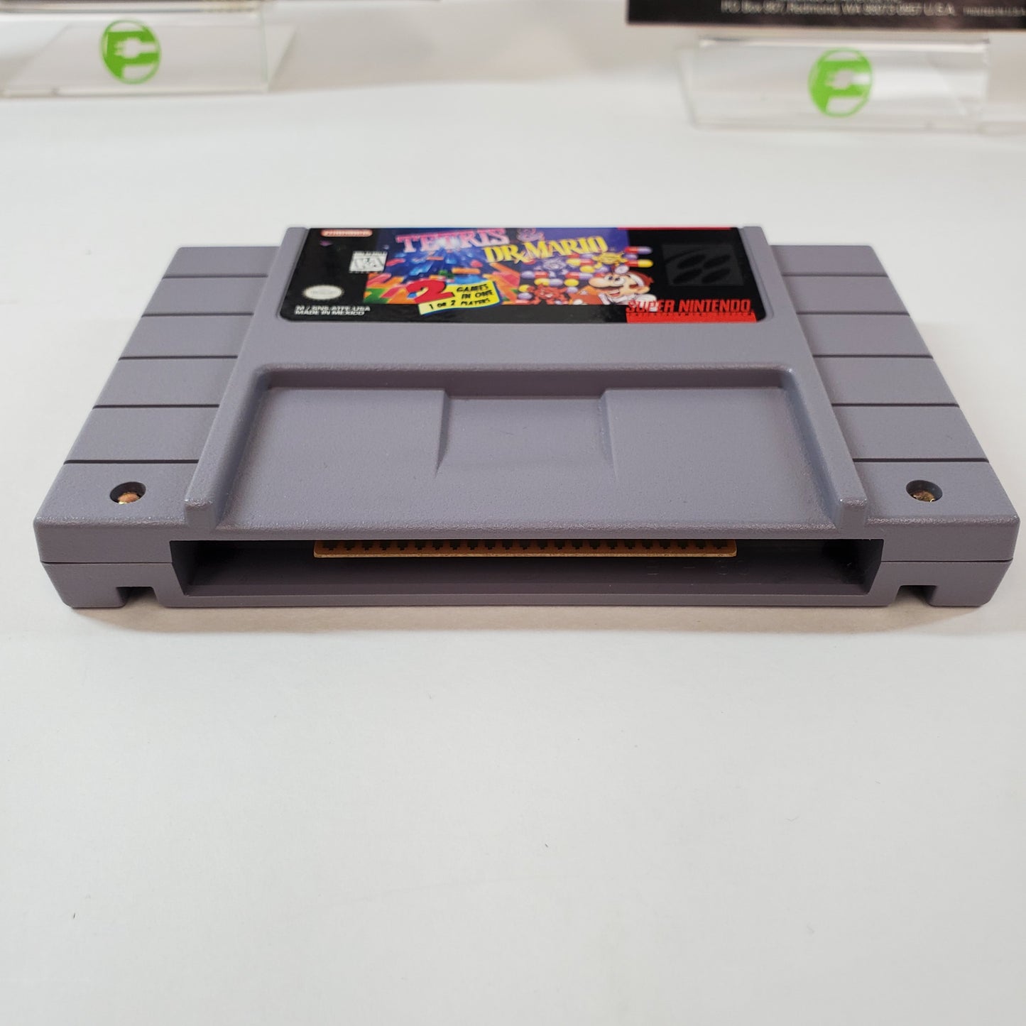 Tetris and Dr. Mario (Super Nintendo SNES, 1994) Complete