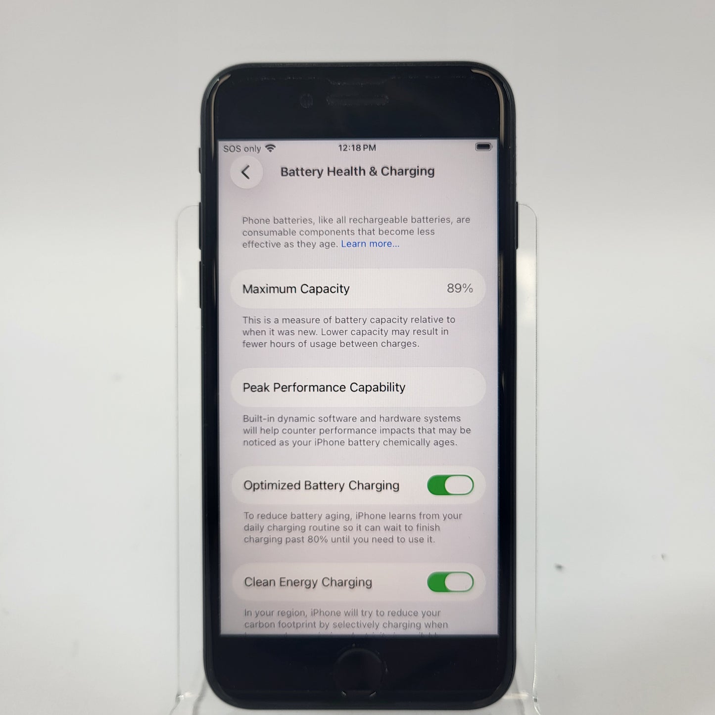 Factory Unlocked Apple iPhone SE 3rd Gen 64GB Black MMX53LL/A
