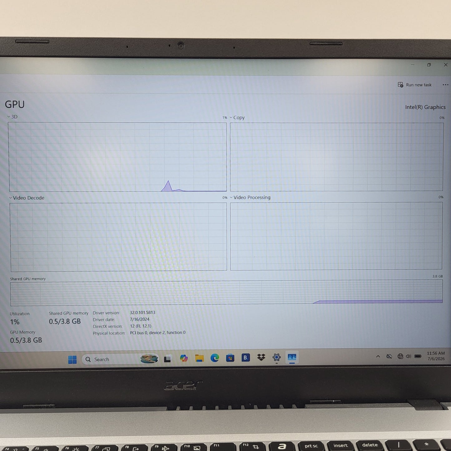 Acer Aspire Go 15 AG15-32P 15.6" Core 3 N355 1.9GHz 8GB RAM 128GB SSD