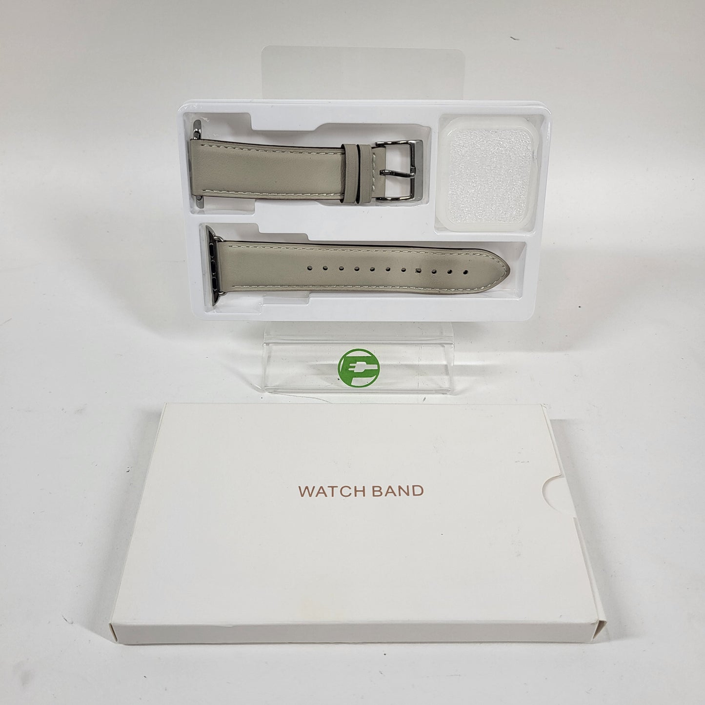 Apple Watch Leather Band Ivory / Silver