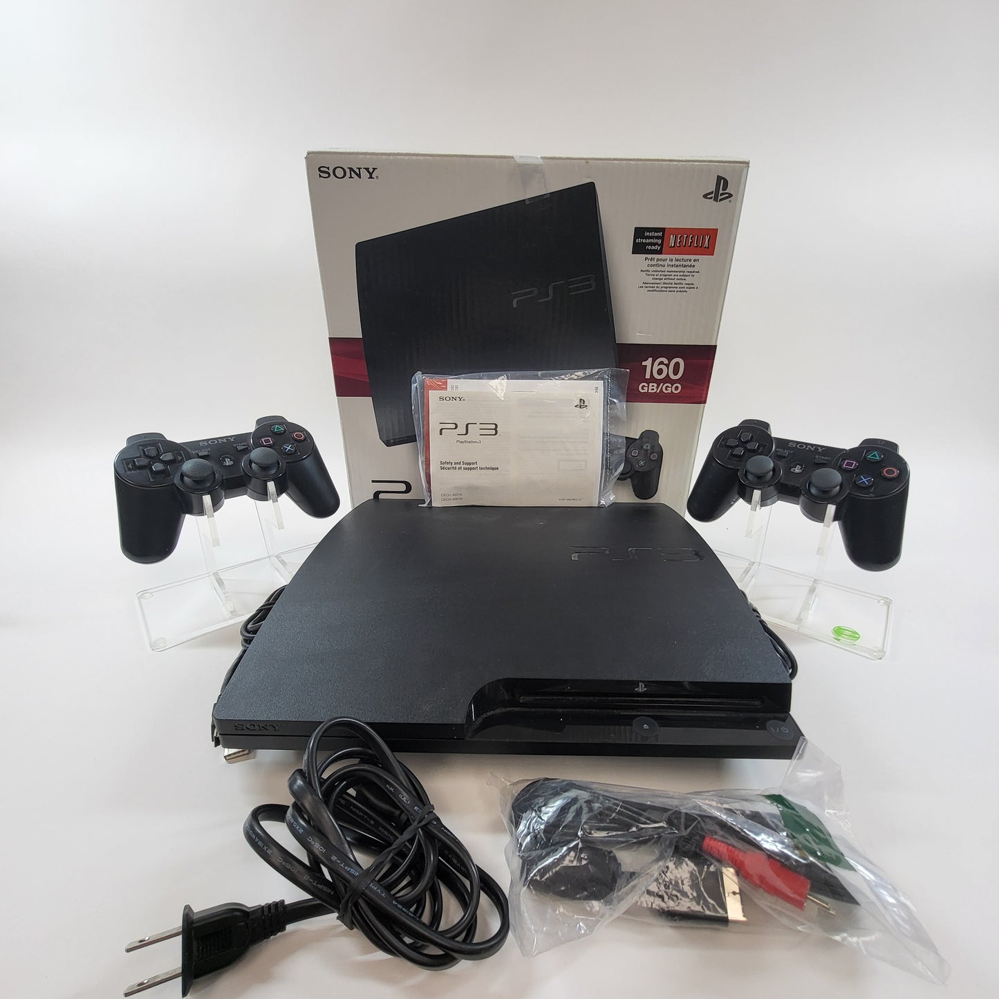 Sony PlayStation 3 Slim PS3 160GB Black Console Gaming System CECH-3001A