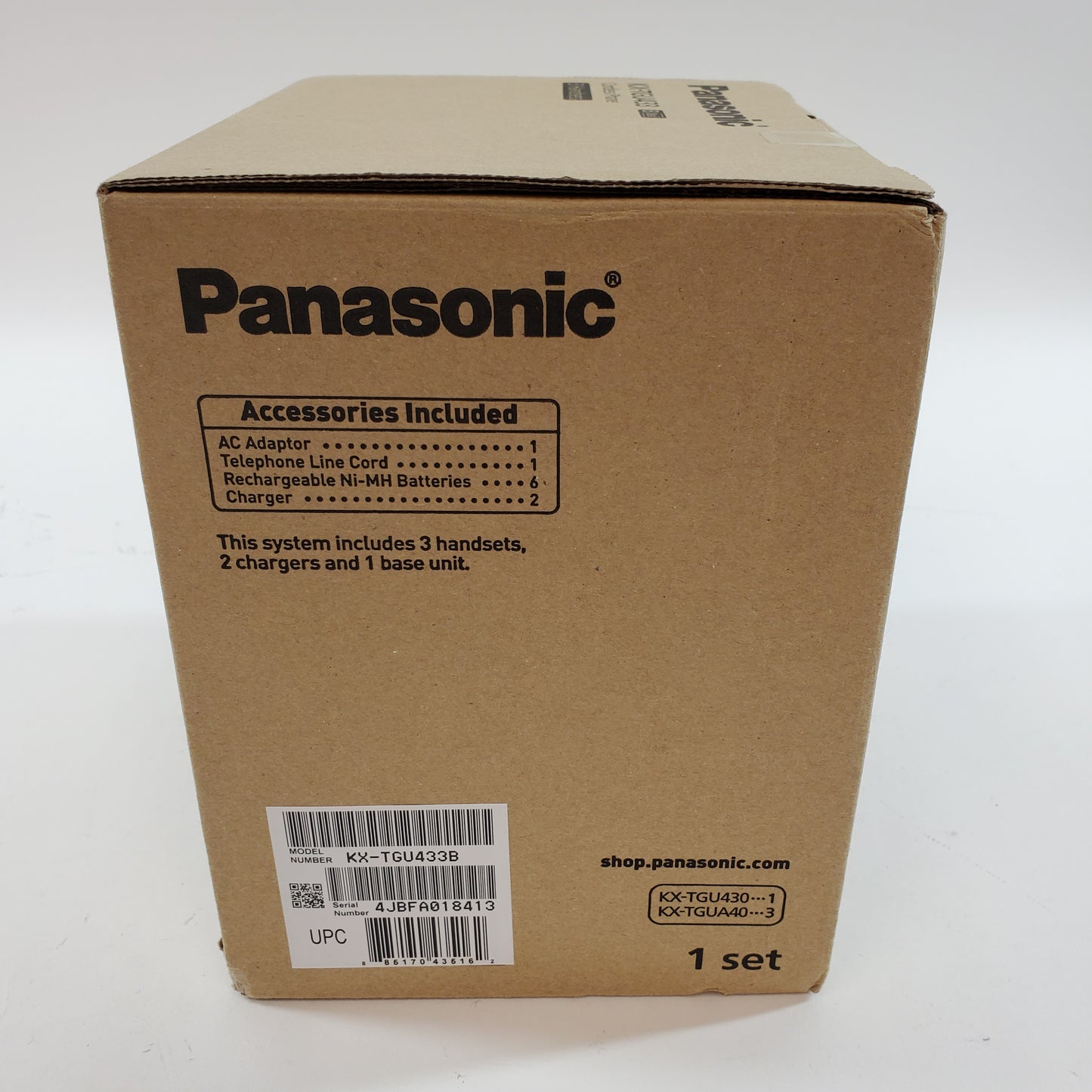New Panasonic Cordless Phone 3 Handsets KX-TGU433
