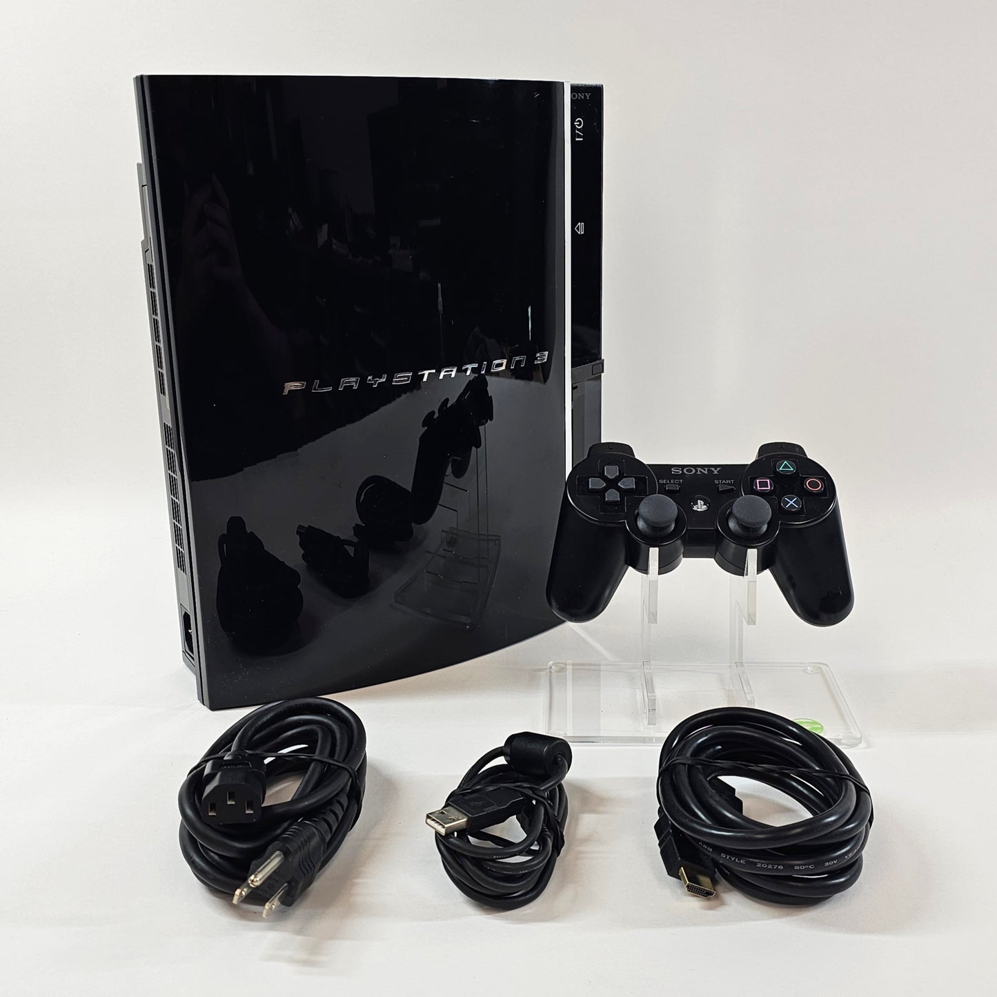 Sony PlayStation 3 Fat PS3 80GB Black Console Gaming System CECHE01 READ