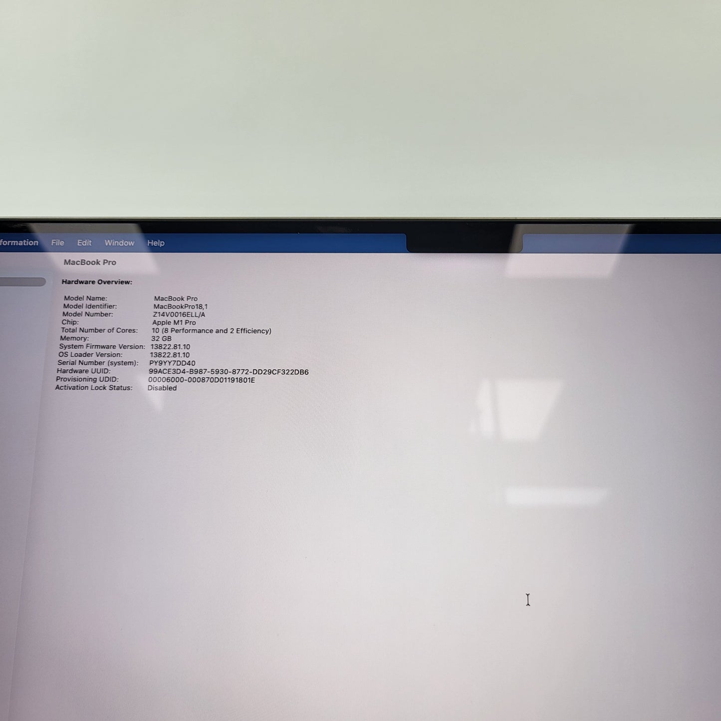 2021 Apple MacBook Pro 16" M1 Pro 16C GPU 3.2GHz 32GB RAM 512GB SSD A2485