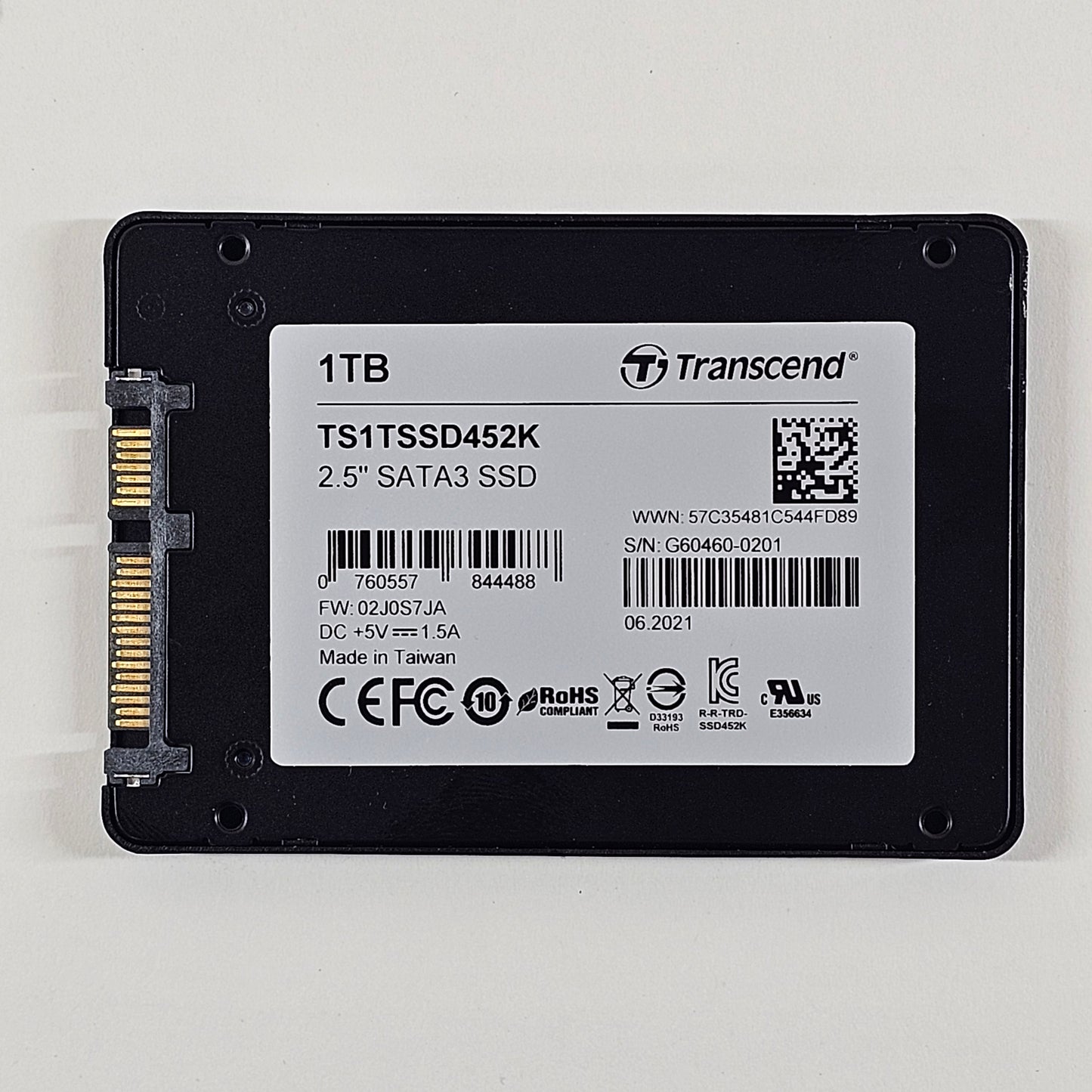Transcend 2.5" SSD452 1TB SATA III 6Gbps SSD TS1TSSD452K