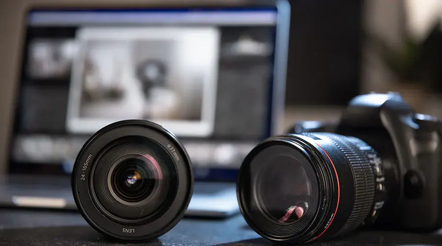 Digital camera lenses shown in store at PayMore Milford