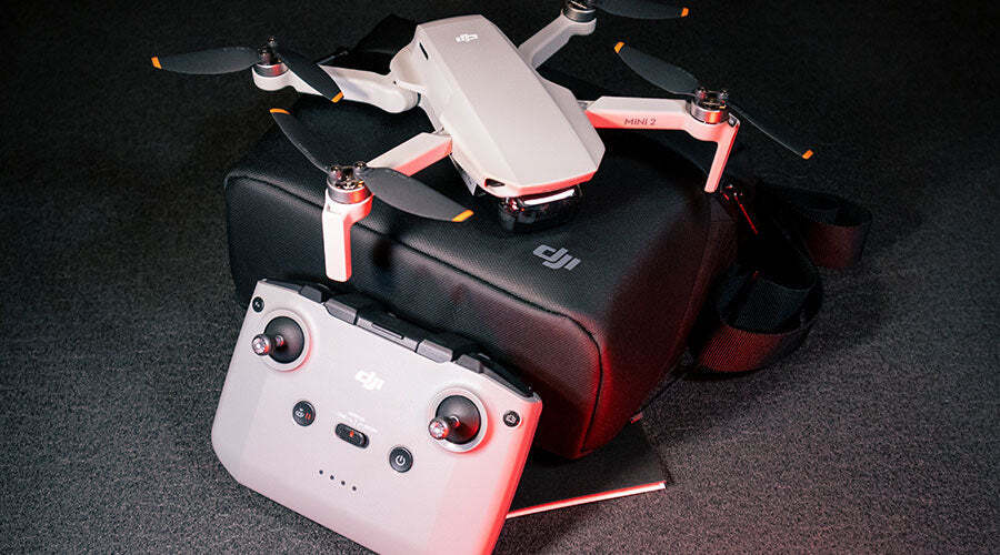 DJI drone shown in store at PayMore Milford