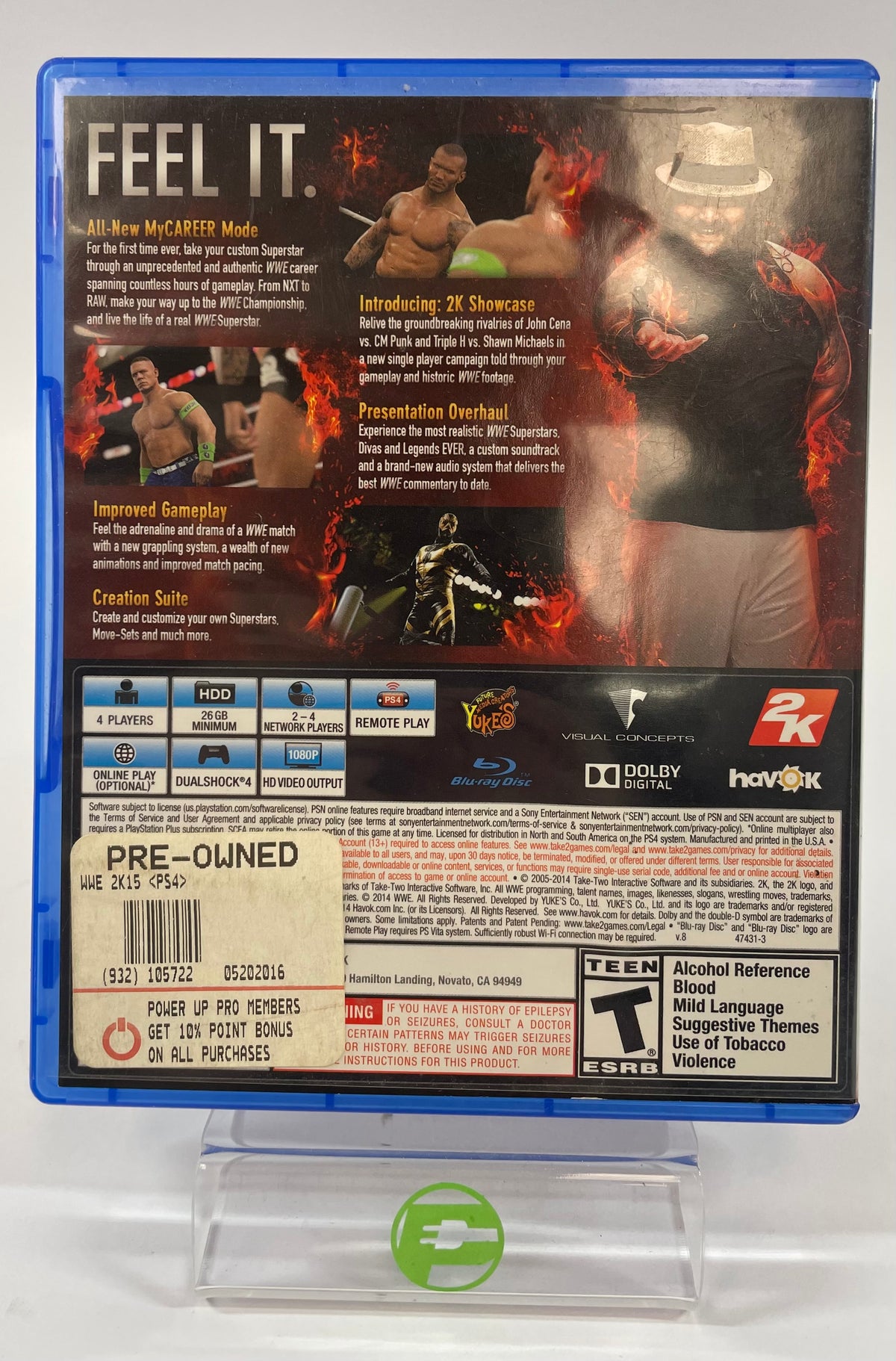 WWE 2K15 (Sony PlayStation 4 PS4, 2014)