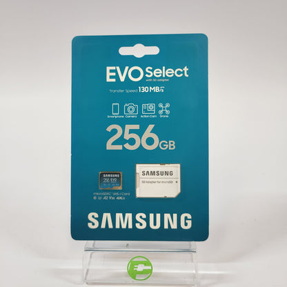 New Samsung Evo Select 256GB 130MB/s microSD Card 4K