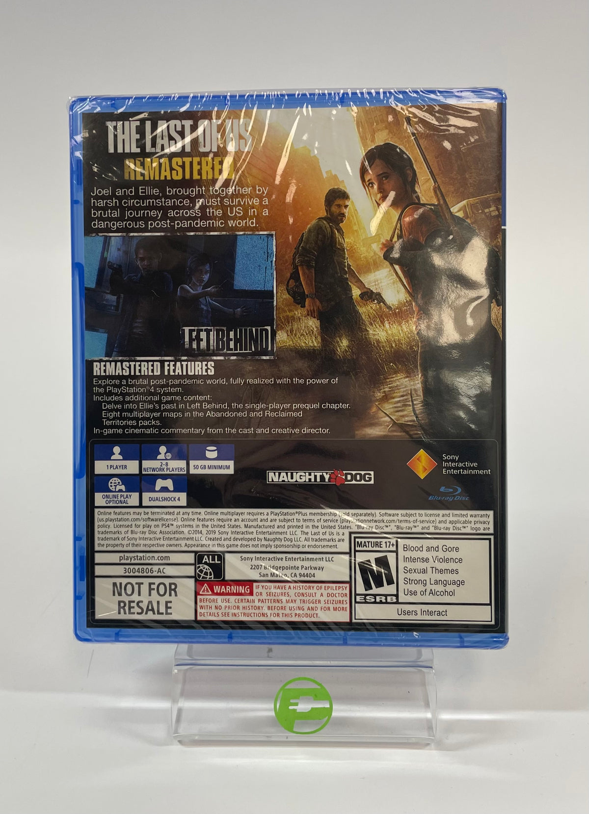 New The Last of Us Remastered [Not For Resale] (Sony PlayStation 4 PS4, 2014)