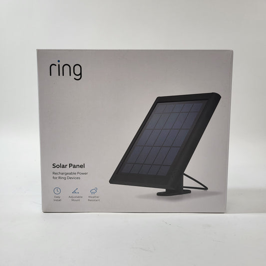 New Ring Rechargable Power Solar Panel Black