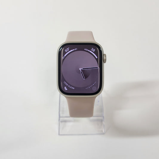 GPS Only Apple Watch Series 8 45MM Starlight Ceramic Starlight Sport Band A2771