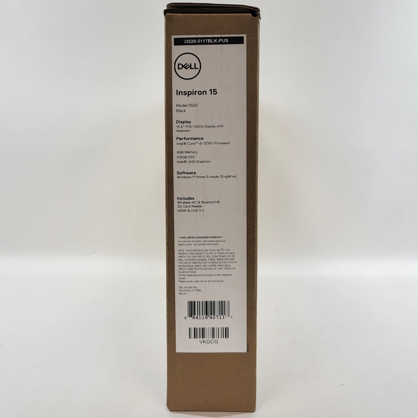 New Dell Inspiron 3520 15.6" i5-1235U 1.3GHz 8GB RAM 512GB SSD