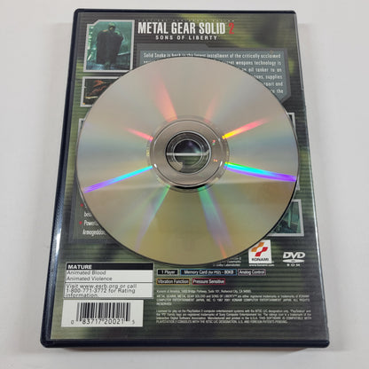 Metal Gear Solid 2 (Sony PlayStation 2 PS2, 2001)