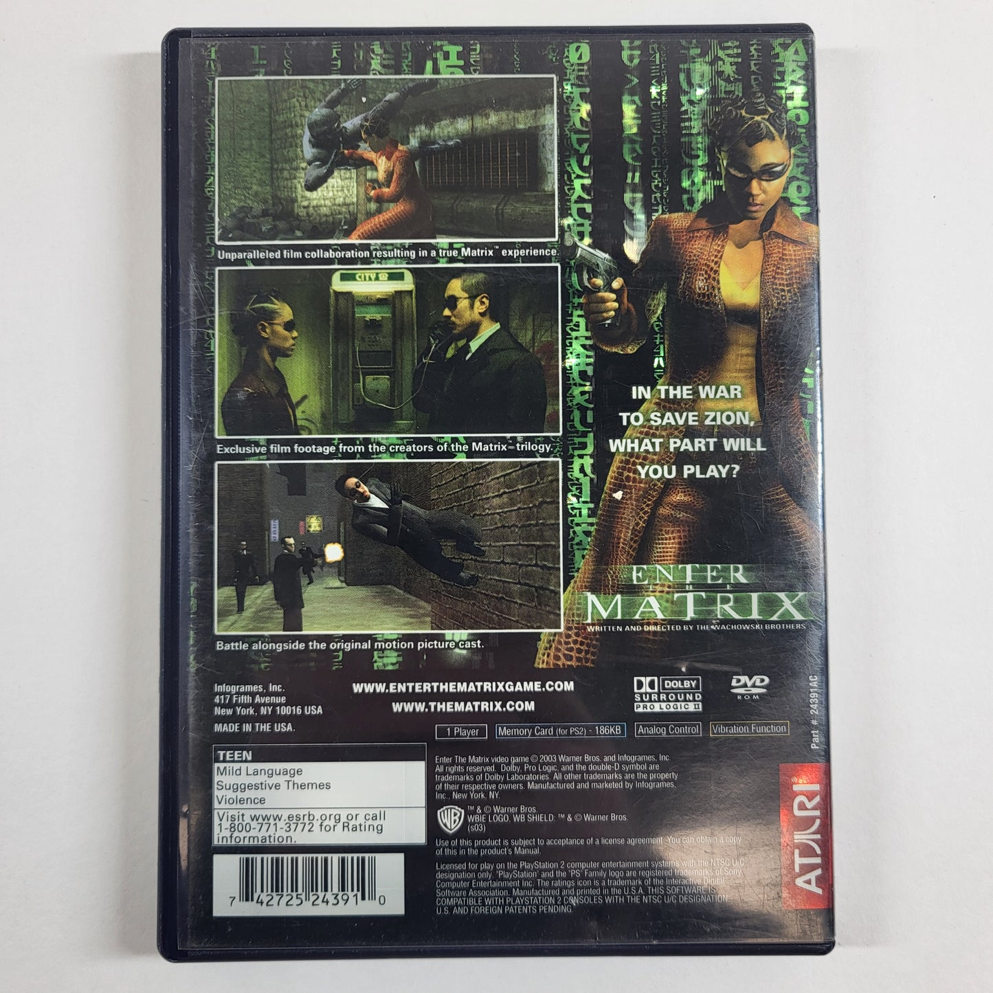 Enter the Matrix (Sony PlayStation 2 PS2, 2003)