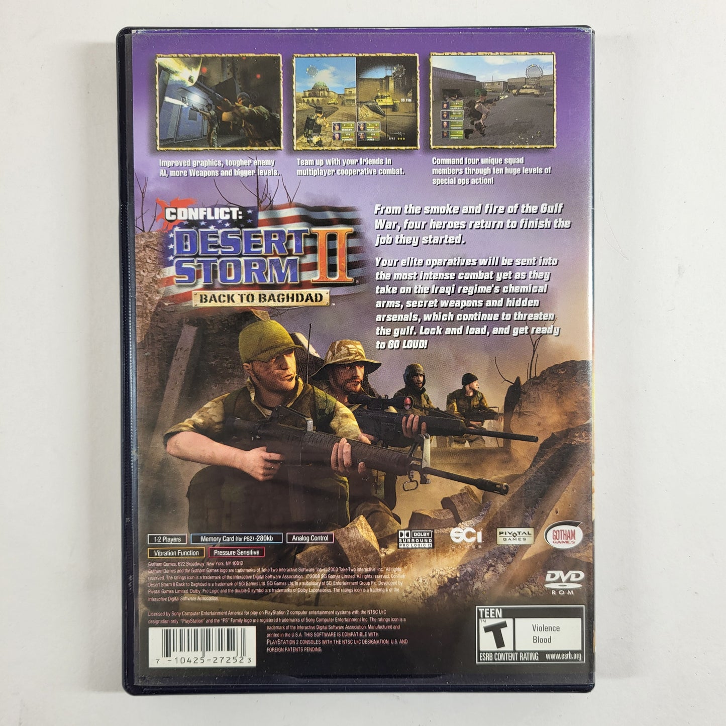 Conflict Desert Storm 2 (Sony PlayStation 2 PS2, 2003)