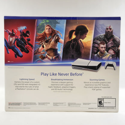 New Open Box Sony PlayStation 5 Slim Disc Edition PS5 1TB White Console 