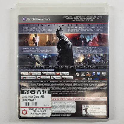Batman: Arkham Origins (Sony PlayStation 3 PS3, 2013)